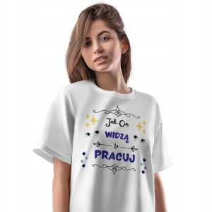 T-Shirt Damski Śmieszne Koszulka L Prezent
