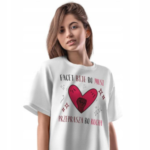 T-Shirt Damski Śmieszne Koszulka M Prezent