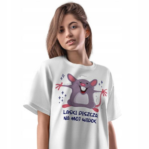 T-Shirt Damski Śmieszne Koszulka M Prezent