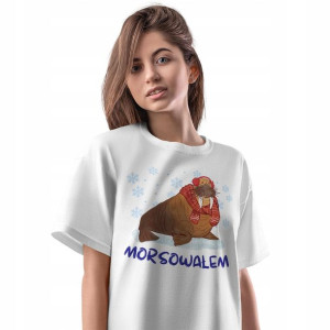 T-Shirt Damski Śmieszne Koszulka M Prezent