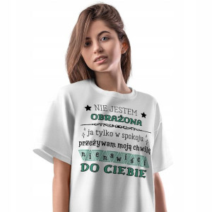 T-Shirt Damski Śmieszne Koszulka M Prezent