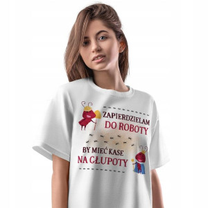 T-Shirt Damski Śmieszne Koszulka XL Prezent