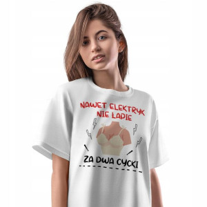 T-Shirt Damski Śmieszne Koszulka XL Prezent