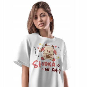 T-Shirt Damski Śmieszne Koszulka XL Prezent