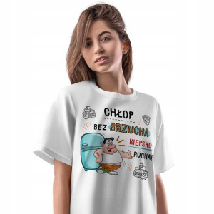 T-Shirt Damski Śmieszne Koszulka XXL Prezent