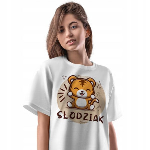 T-Shirt Damski Tygryski Tygrys Koszulka XL Prezent