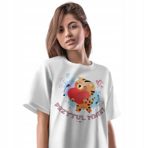 T-Shirt Damski Tygryski Tygrys Koszulka XL Prezent