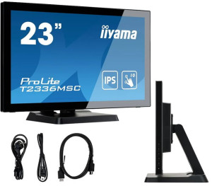 Monitor dotykowy 23" POS iiyama ProLite T2336MSC-B3 FHD 5ms IPS /VGA HDMI