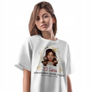 T-Shirt Damski Urodziny 22 22te 22-te Prezent