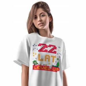 T-Shirt Damski Urodziny 22 22te 22-te XXL Prezent