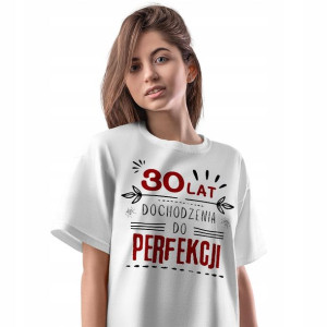T-Shirt Damski Urodziny 30 30te 30-te M Prezent