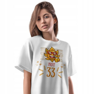 T-Shirt Damski Urodziny 33 33te 33-te XXL Prezent