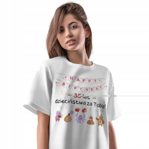 T-Shirt Damski Urodziny 35 35te 35-te S Prezent