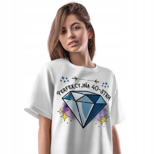 T-Shirt Damski Urodziny 40 40te 40-te XXL Prezent
