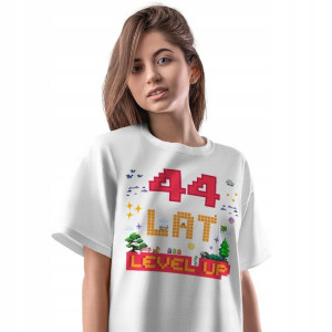 T-Shirt Damski Urodziny 44 44te 44-te L Prezent