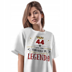 T-Shirt Damski Urodziny 44 44te 44-te S Prezent