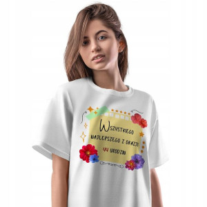 T-Shirt Damski Urodziny 44 44te 44-te S Prezent