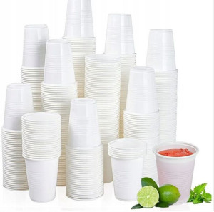 KUBKI PLASTIKOWE 200ml kubek biały napój 100szt