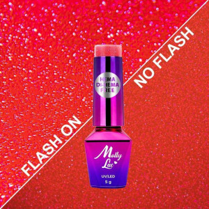 Lakier hybrydowy MollyLac Flashing Lights Neon Wow Girl! HEMA i Di-HEMA fre