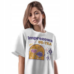 T-Shirt Damski Urodziny 55 55te 55-te L Prezent