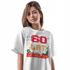 T-Shirt Damski Urodziny 60 60te 60-te L Prezent