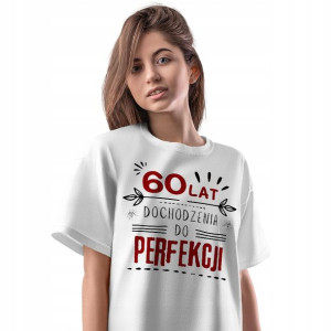 T-Shirt Damski Urodziny 60 60te 60-te L Prezent