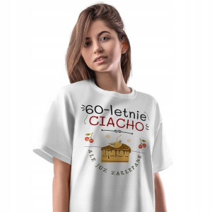 T-Shirt Damski Urodziny 60 60te 60-te L Prezent