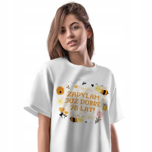 T-Shirt Damski Urodziny 70 70te 70-te XL Prezent