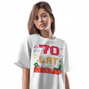 T-Shirt Damski Urodziny 70 70te 70-te XXL Prezent