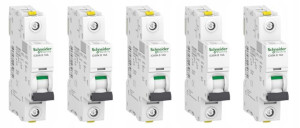 5x Schneider Wyłącznik nadprąd. bezpieczn B10A 1P