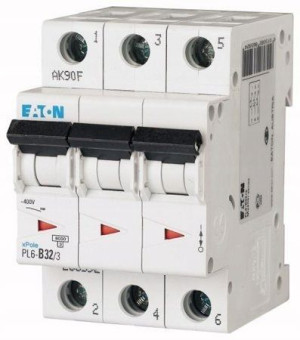 Wyłącznik Nadprądowy 3p D 32a 6ka Ac 286616 Eaton