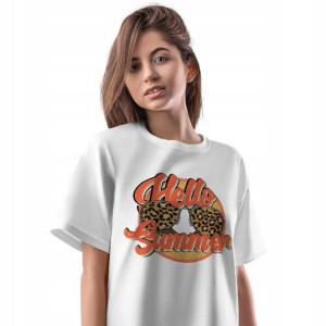 T-Shirt Damski Vintage Retro L Prezent Koszulka