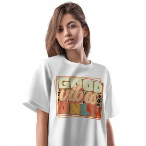 T-Shirt Damski Vintage Retro L Prezent Koszulka