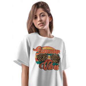 T-Shirt Damski Vintage Retro M Prezent Koszulka