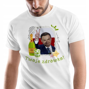 T-Shirt Męski Andrzej Duda Koszulka XL Prezent