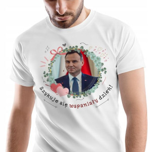 T-Shirt Męski Andrzej Duda Koszulka XL Prezent