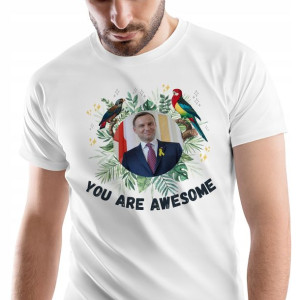 T-Shirt Męski Andrzej Duda Koszulka XXL Prezent