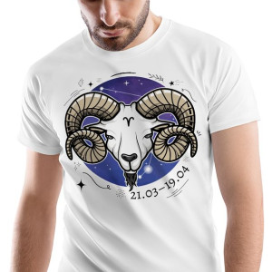 T-Shirt Męski Baran Znaki Zodiaku Horoskop