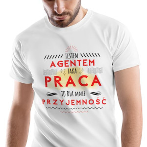 T-Shirt Męski Dla Agenta Koszulka L Prezent