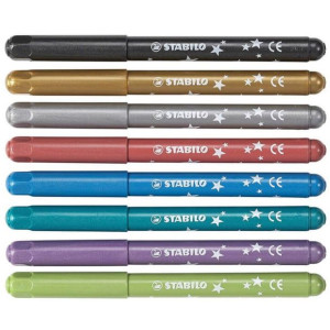 Flamastry Stabilo Trio Deco 8X Kolory Metaliczne