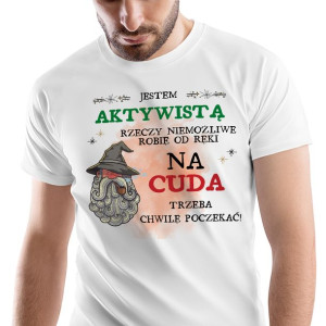 T-Shirt Męski Dla Aktywisty Koszulka XL Prezent