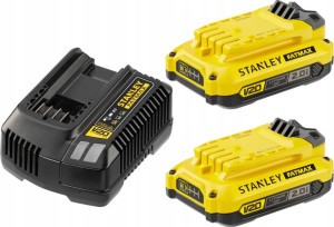 Stanley V20 2x Akumulator 2ah +ładowarka Sfmcb12d2