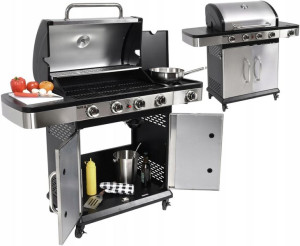 Grill Gazowy Ogrodowy Stal Palniki 4+1 14.2kw Yato