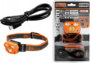Richmann Latarka Czołowa Cree Led 4w+2led Czujnik