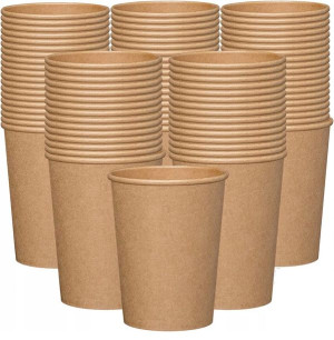 Kubki Papierowe 250ml Do Kawy Napojów Kraft 50 Szt