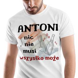 T-Shirt Męski Dla Antoniego Koszulka S Prezent