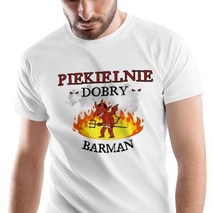 T-Shirt Męski Dla Barmana na Urodziny M Prezent