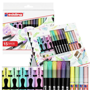 Zestaw Markery Pisaki Mazaki Edding Pastel X15 Mix