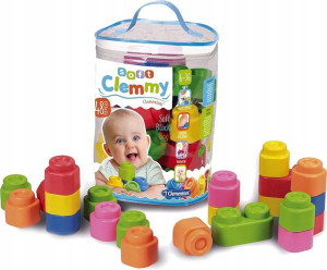 Clementoni Clemmy Klocki Miękkie 48 Sztuk Torba 6m