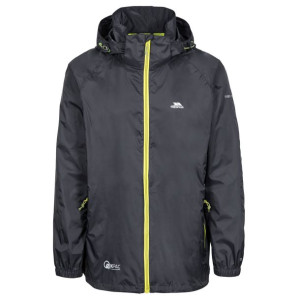 Kurtka przeciwdeszczowa lekka unisex Trespass QIKPAC X czarna XS